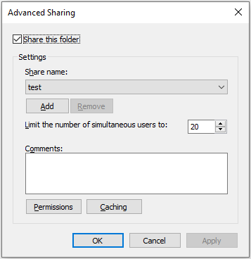 click Permissions