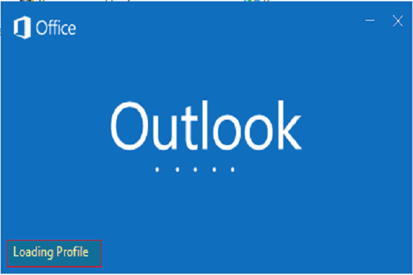 Outlook stuck on loading profile