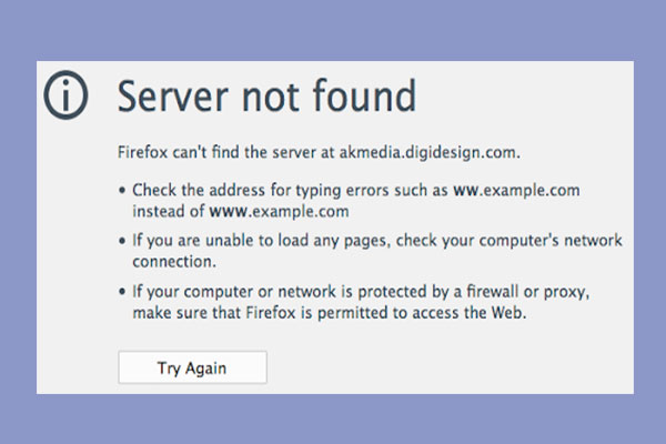 Nie znaleziono serwera firefox yahoo
