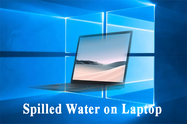 spilled water on laptop
