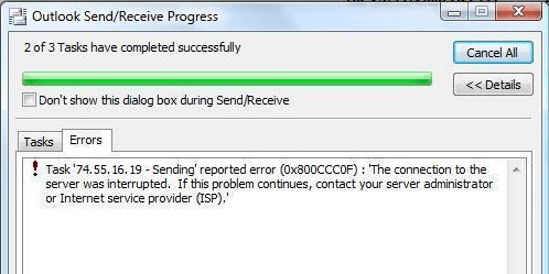 error code 0x800ccc0f