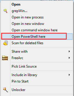  open PowerShell window