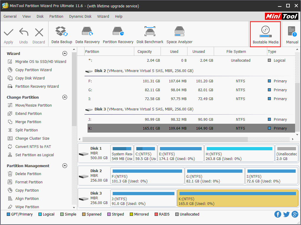 choose Bootable Media