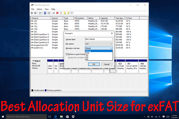 What Is the Best Unit Size for exFAT How to Reset It