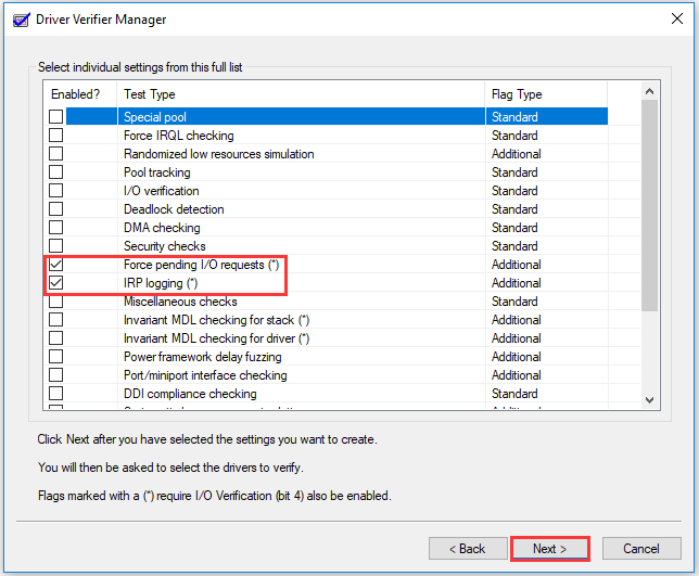 enable some settings in the shown window