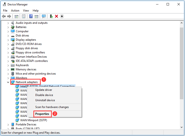 click on Properties