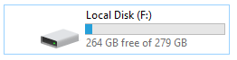 disk space usage bar