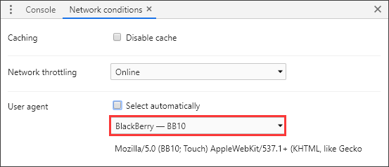 select BlackBerry BB10