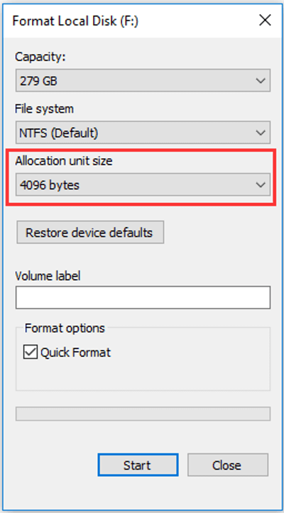 Allocate Unit Size Fat32 Exfat Ntfs For Flash Drive Ssd Hdd