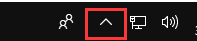click the Show Hidden Icons button