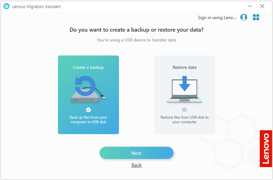 create a backup