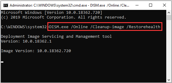 run DISM command