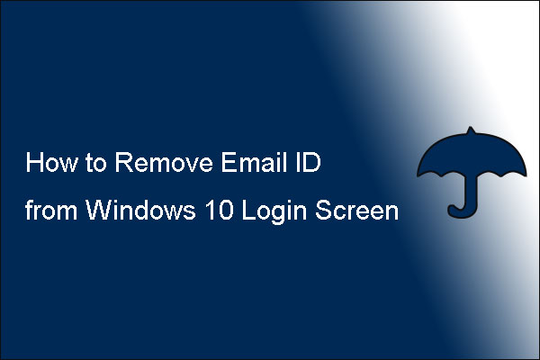 remove email ID from login screen
