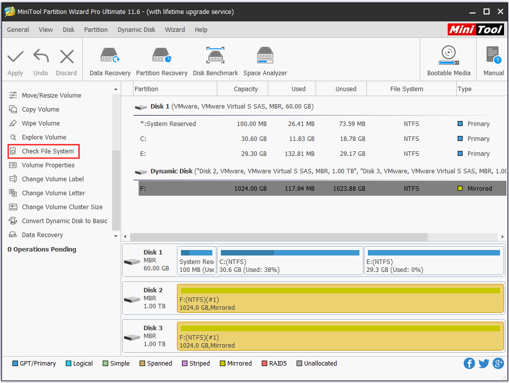 click Check File System