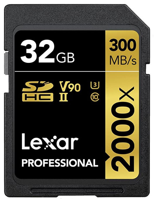 Lexar Professional 2000x 32GB SDHC UHS-II Card