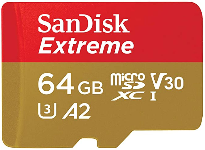 SanDisk 64GB Extreme microSD UHS-I Card