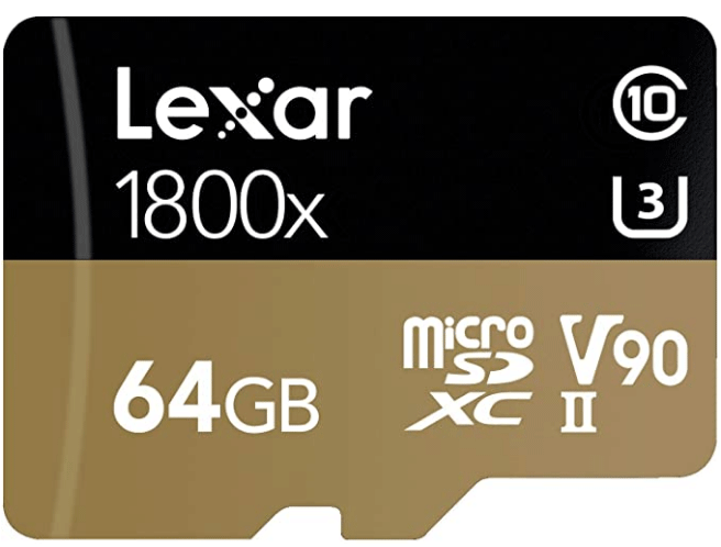 Lexar Professional 1800X 64GB MicroSDXC Uhs-II Card