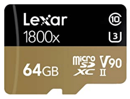 Lexar Professional 1800X MicroSDXC Uhs-II Card