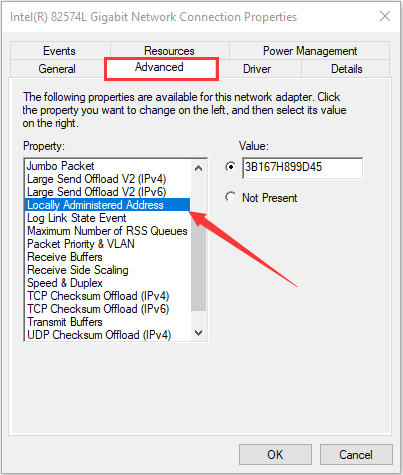 how to find device mac address windows 10