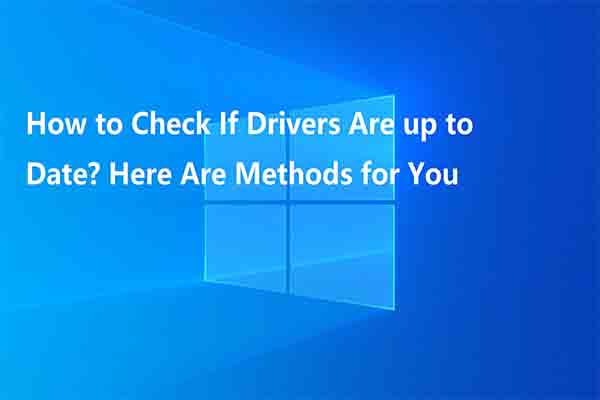 how to check if drivers are up to date