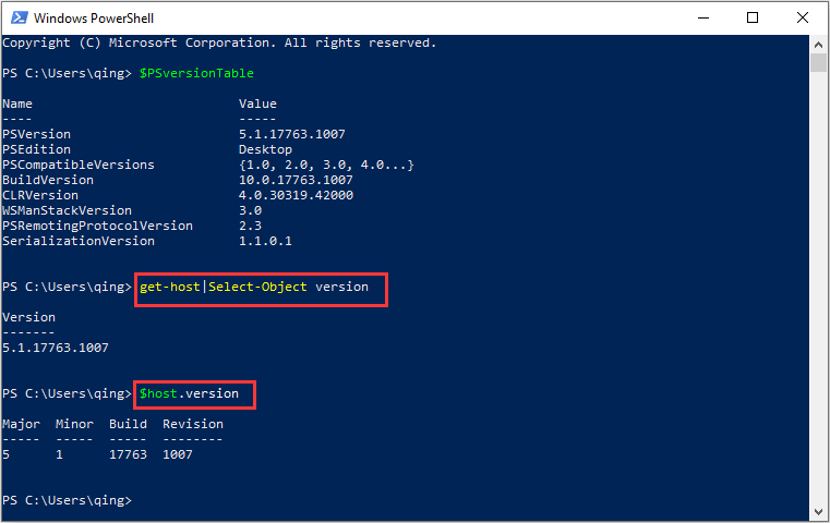 windows power shell command windows power shell command