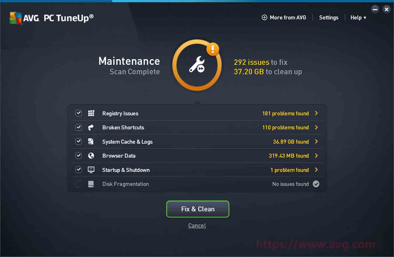 AVG PC TuneUp