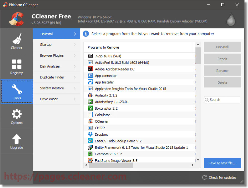 Piriform CCleaner