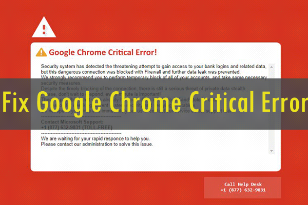 Google Chrome Critical Error