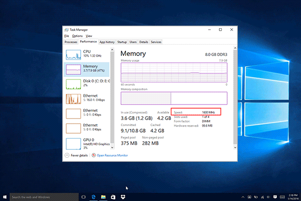 Todavía arcilla Frugal How to Check RAM Speed on Windows 10 (2 Ways)