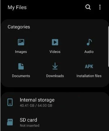 move files to SD card