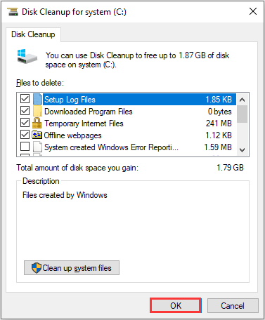 clean useless files in Windows