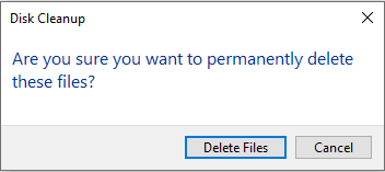 click Delete Files
