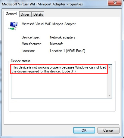 install microsoft virtual wifi miniport adapter