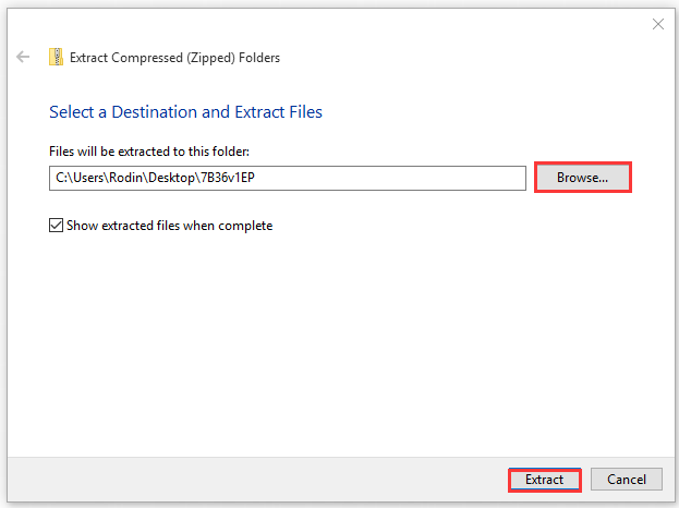 extract the MSI BIOS update file into the USB drive