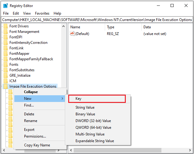 create a new key