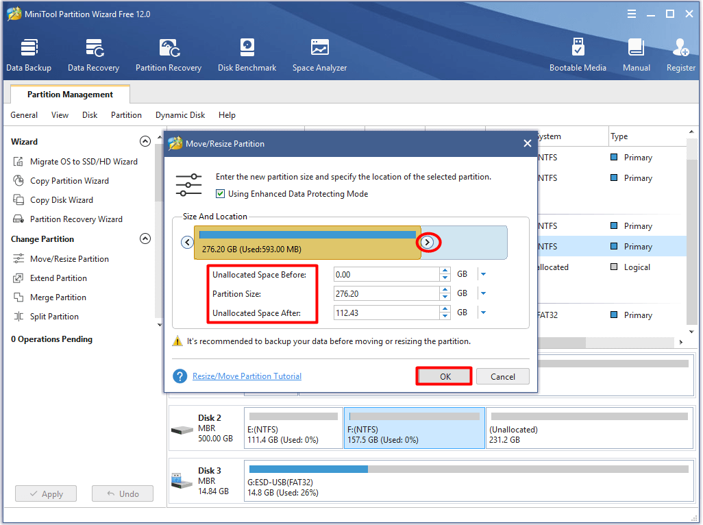 resize your partition