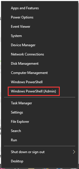 open the PowerShell as an administrator