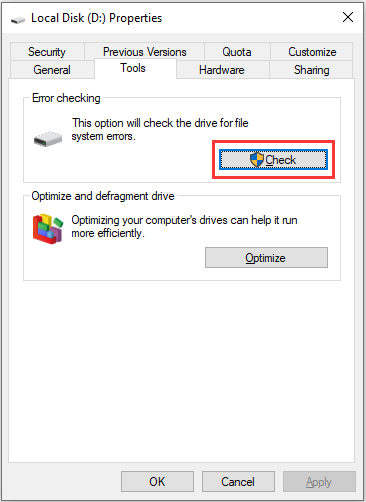 click Check