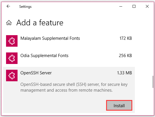 click on the Install button