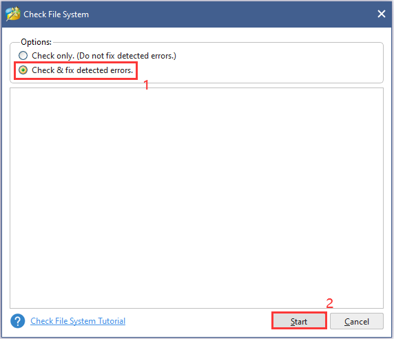 start Check File System