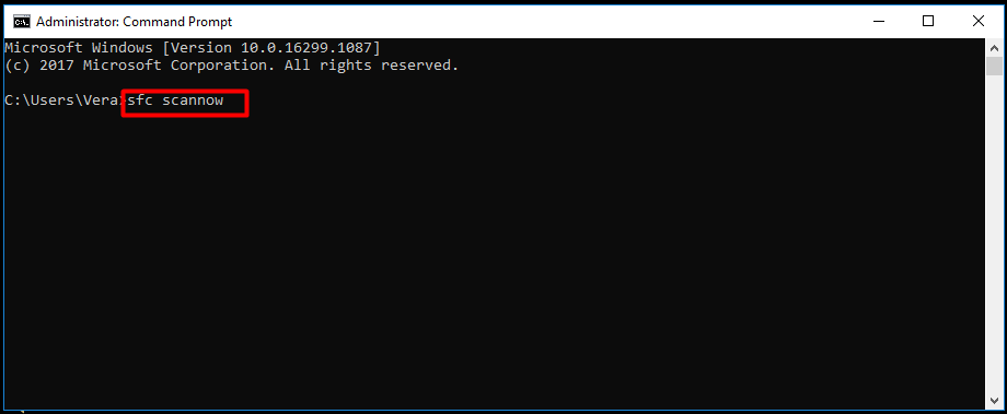 type and run the SFC command