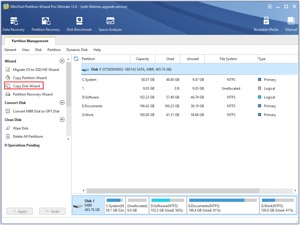 activate Copy Disk