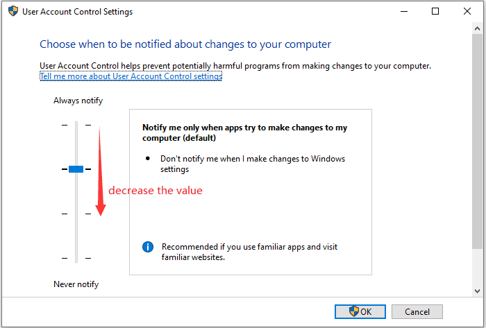 change User Account Control Settings