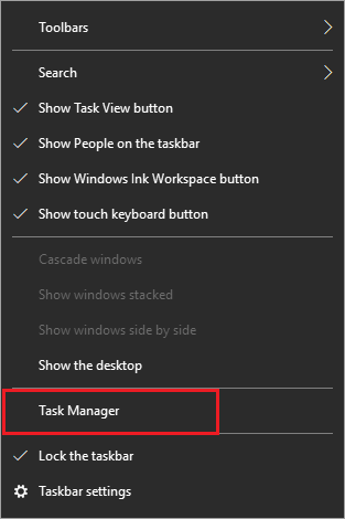 choose task manager