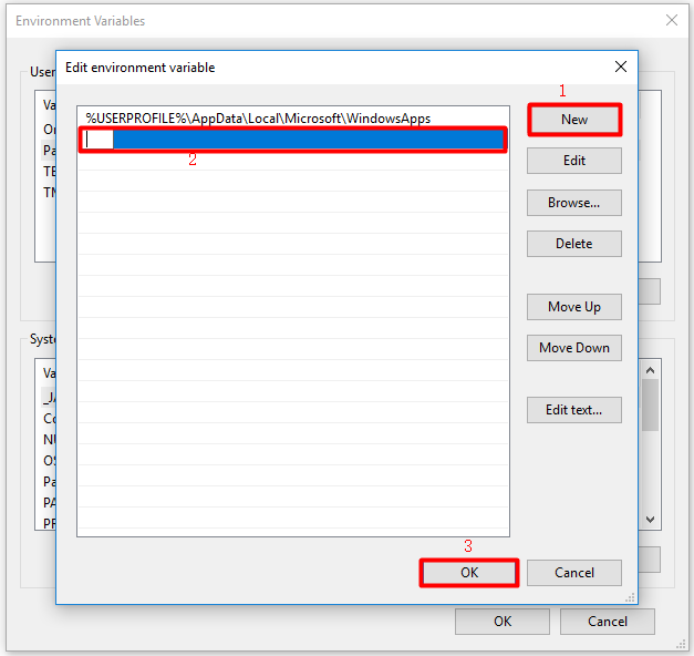 add new path and save the changes