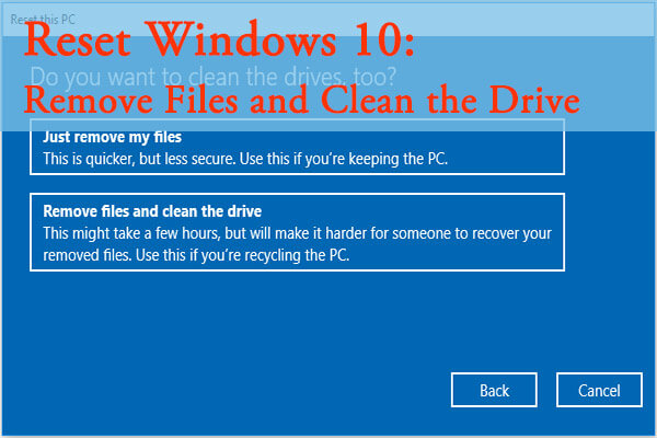 how to wipe a laptop clean to sell windows 10