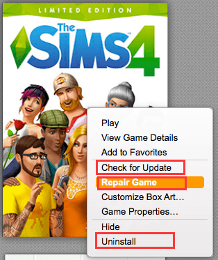 repair the Sims 4