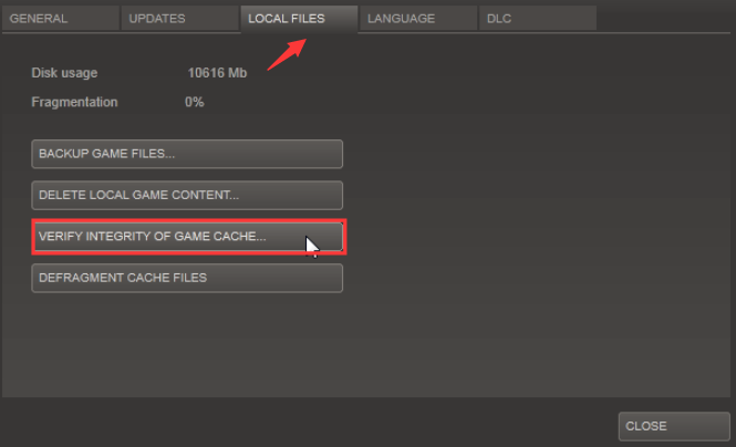 Verify Integrity of Game Files