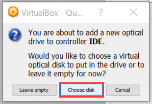 click on choose disk
