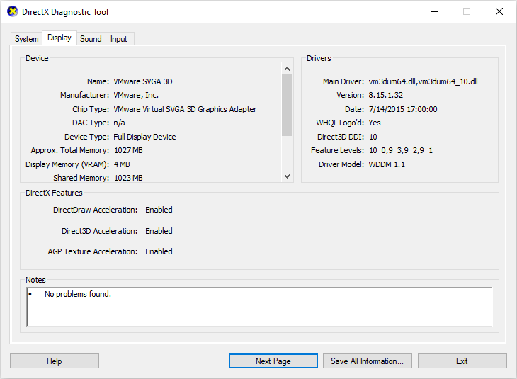 check GPU specs